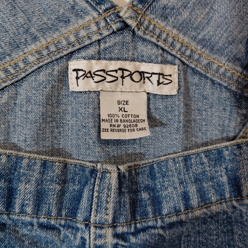 Passport Classic Blue Denim Shortalls - Picture 2 of 6
